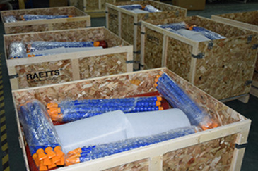 雷茨超級風機蜘蛛手干燥系統裝箱發貨